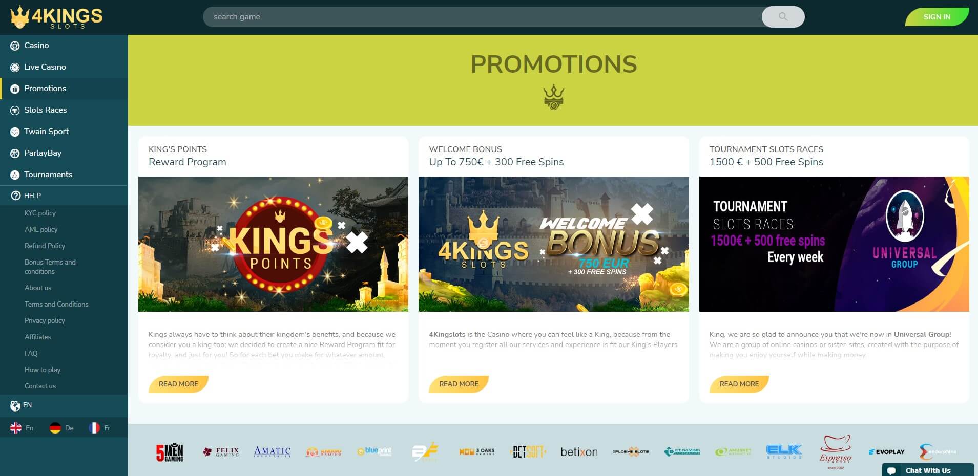 4KingsSlots Casino Promotions