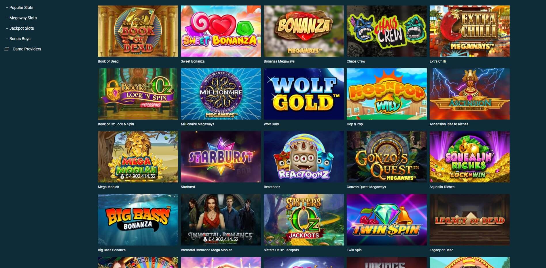 JackBurst Casino Games