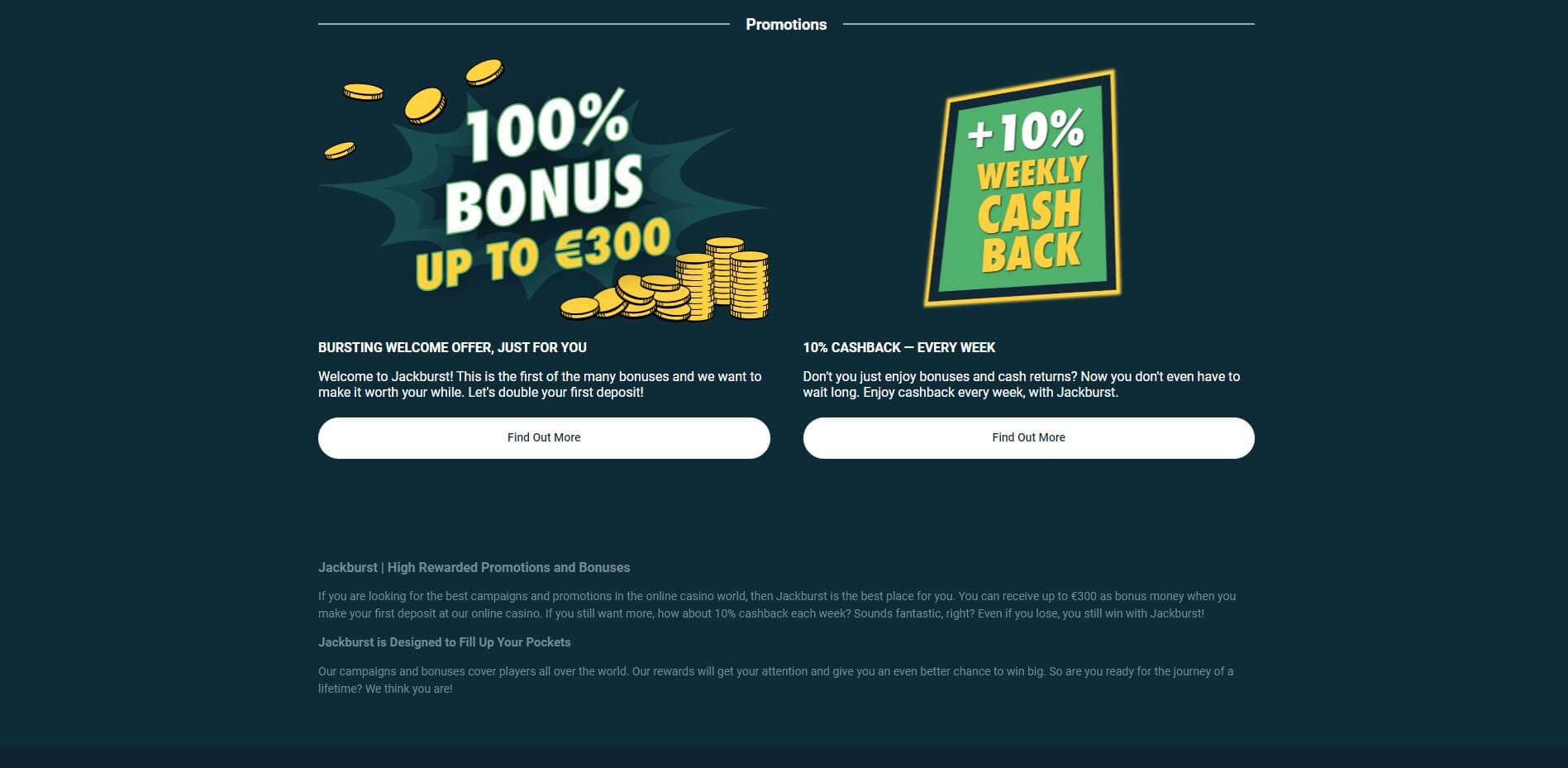 JackBurst Casino Promotions