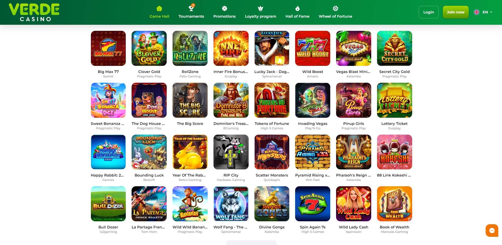 Verde Casino Games