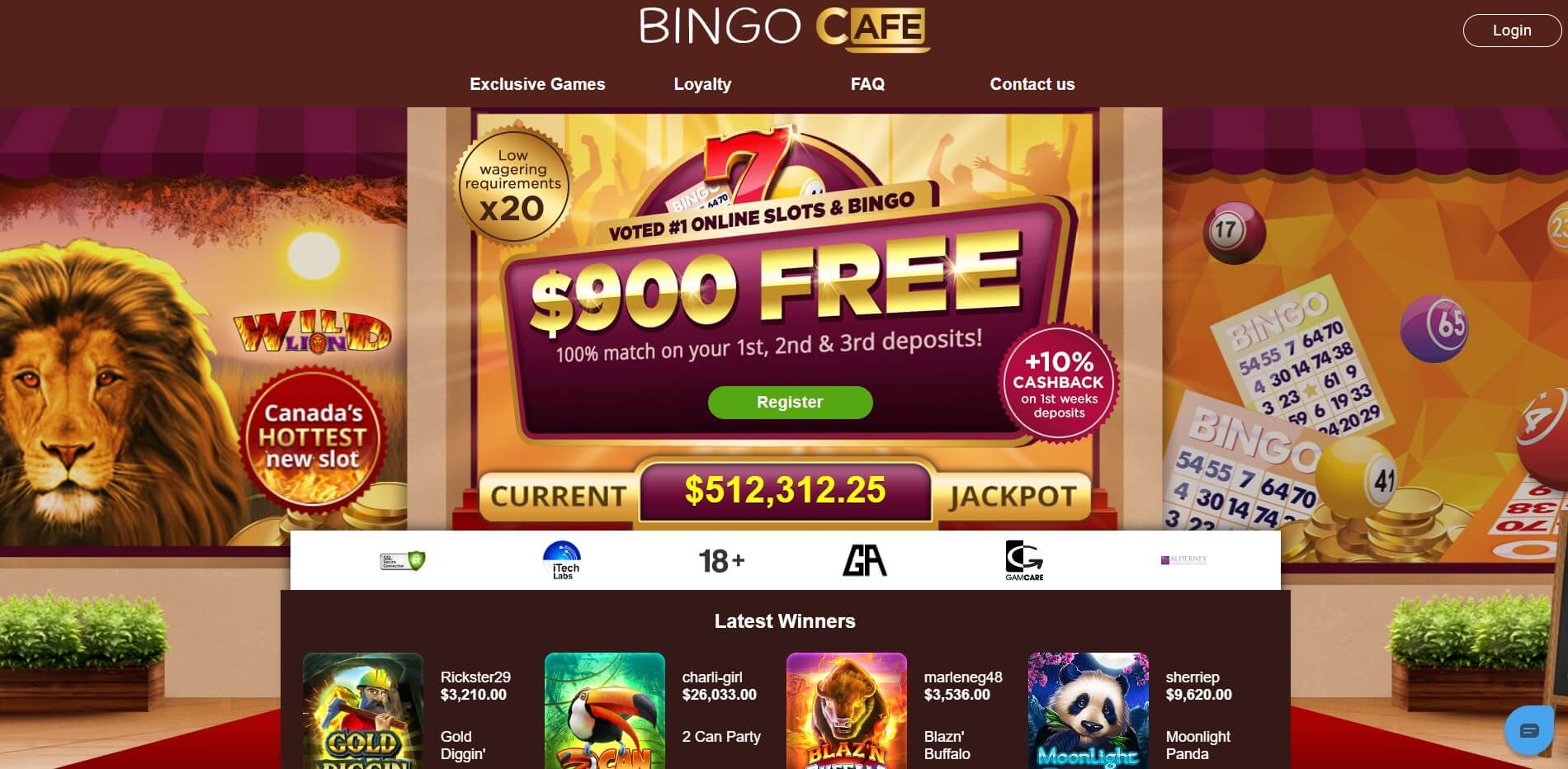 Bingo Cafe Casino Review