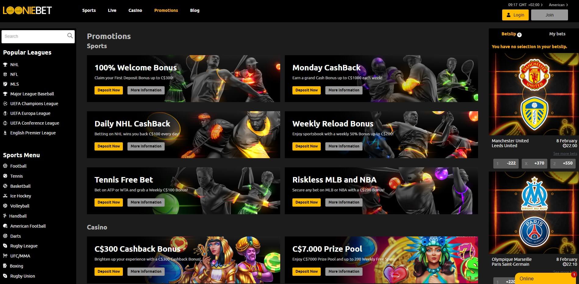 LoonieBet Casino Promotions