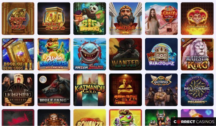 Octo Casino Auswahl der Spiele