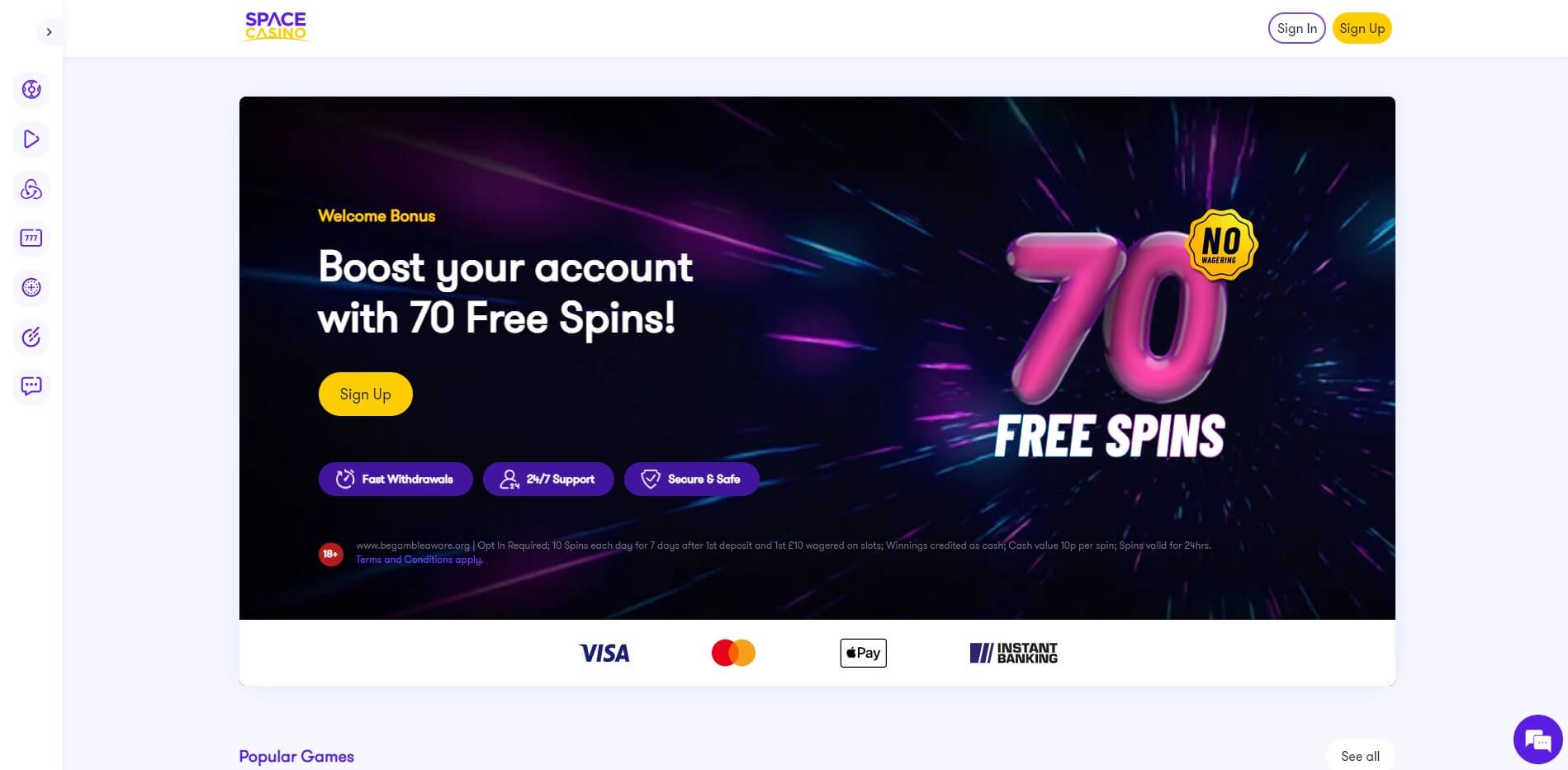 Space Casino Review