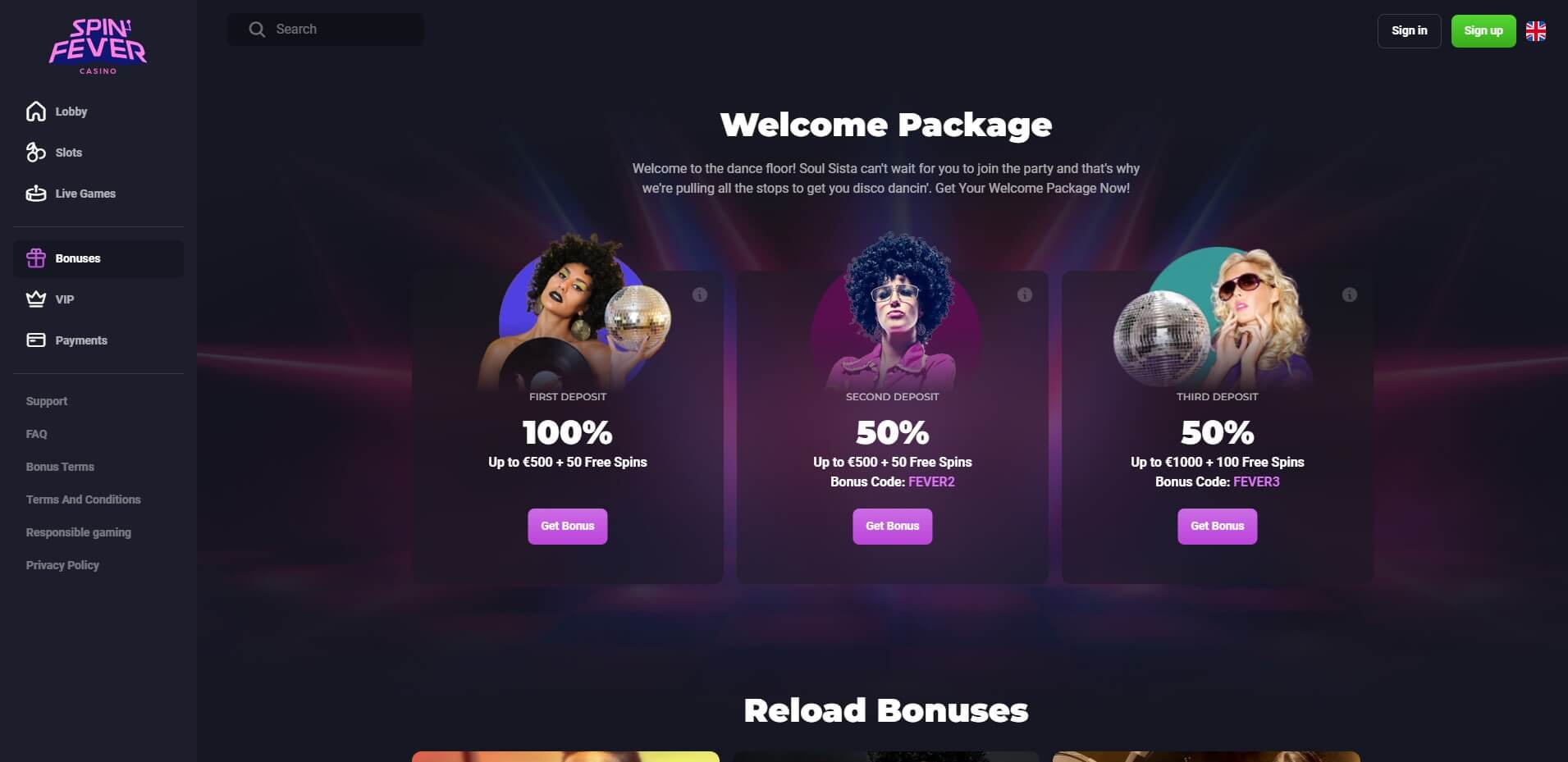 Spinfever Casino Promotions