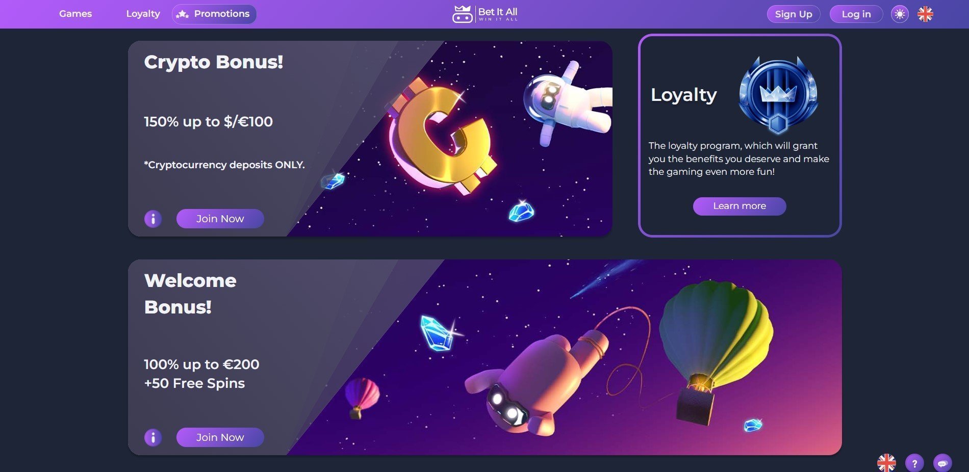 BetItAll Casino Promotions