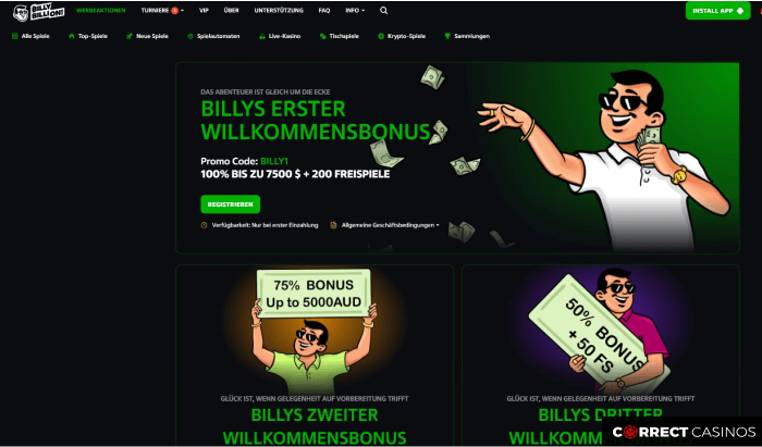 Billy Billion Casino Boni
