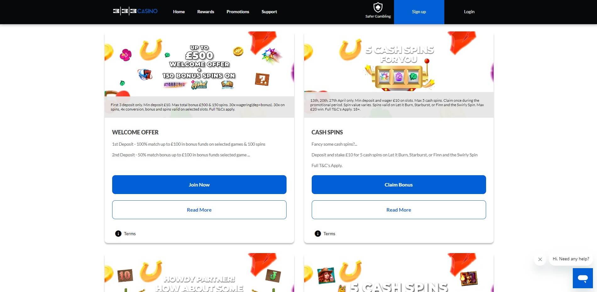 333 Casino Promotions