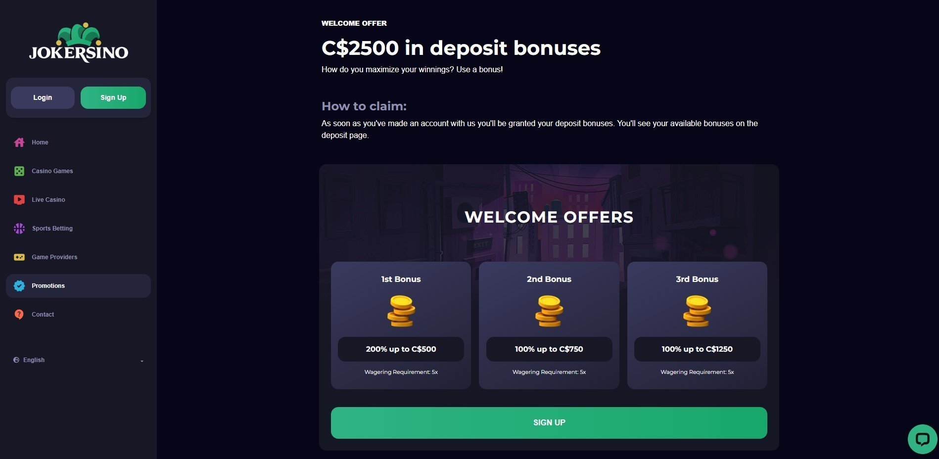 Jokersino Casino Promotions