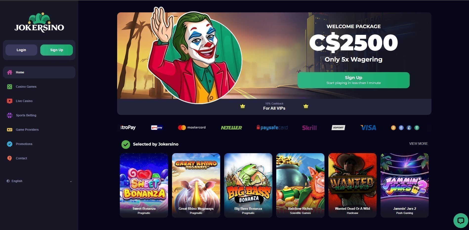 Jokersino Casino Review