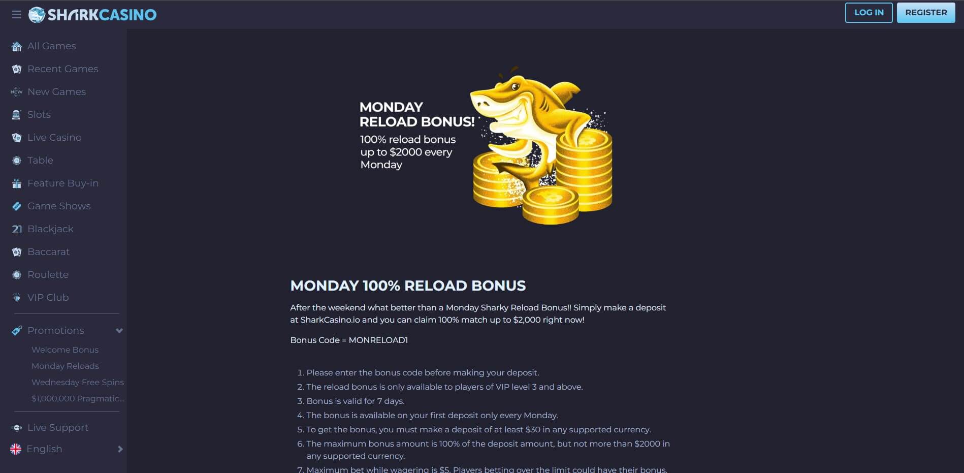 Shark Casino Review - Safe or Scam?