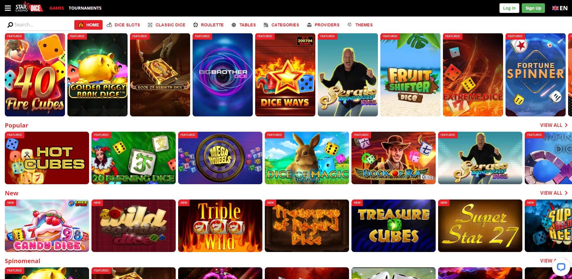 StarCasinoDice Casino Games