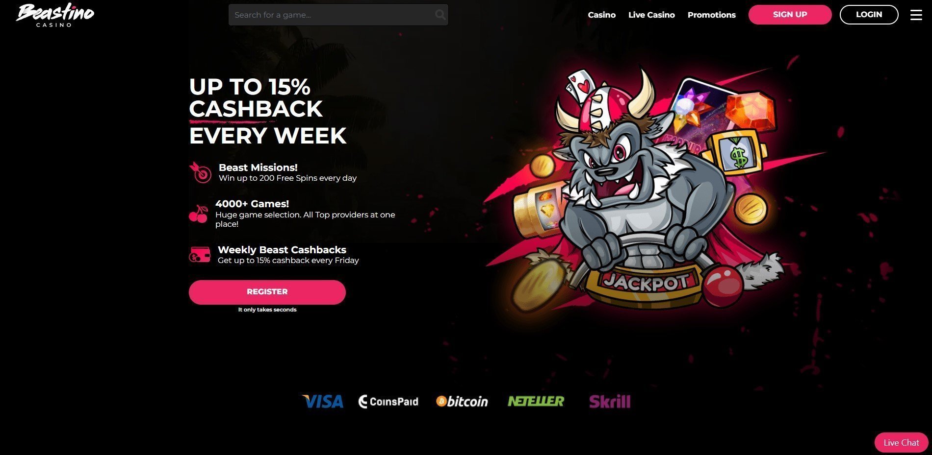 homepage beastino casino homepage