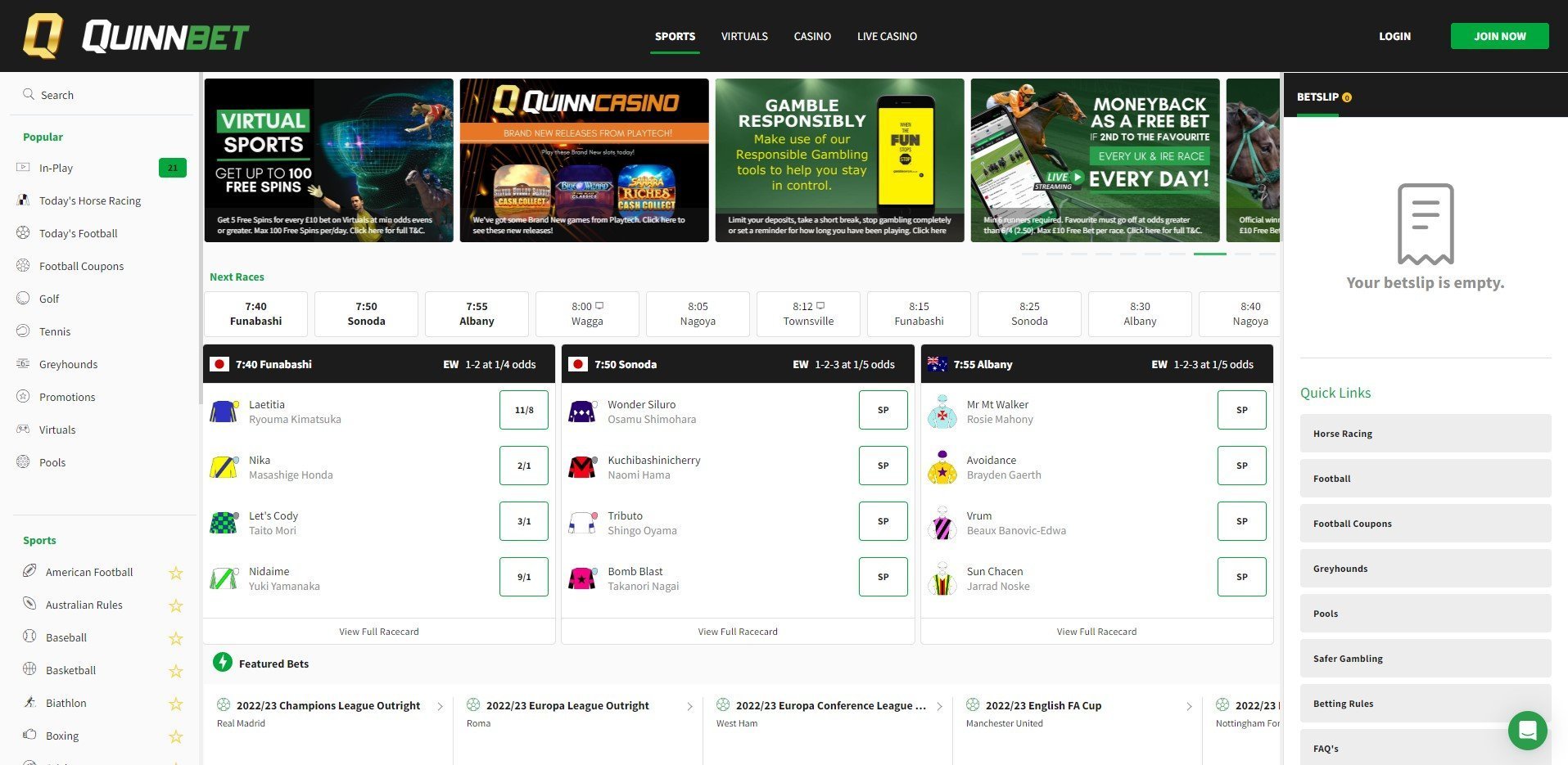 activa 200% bono en Quickbet Casino