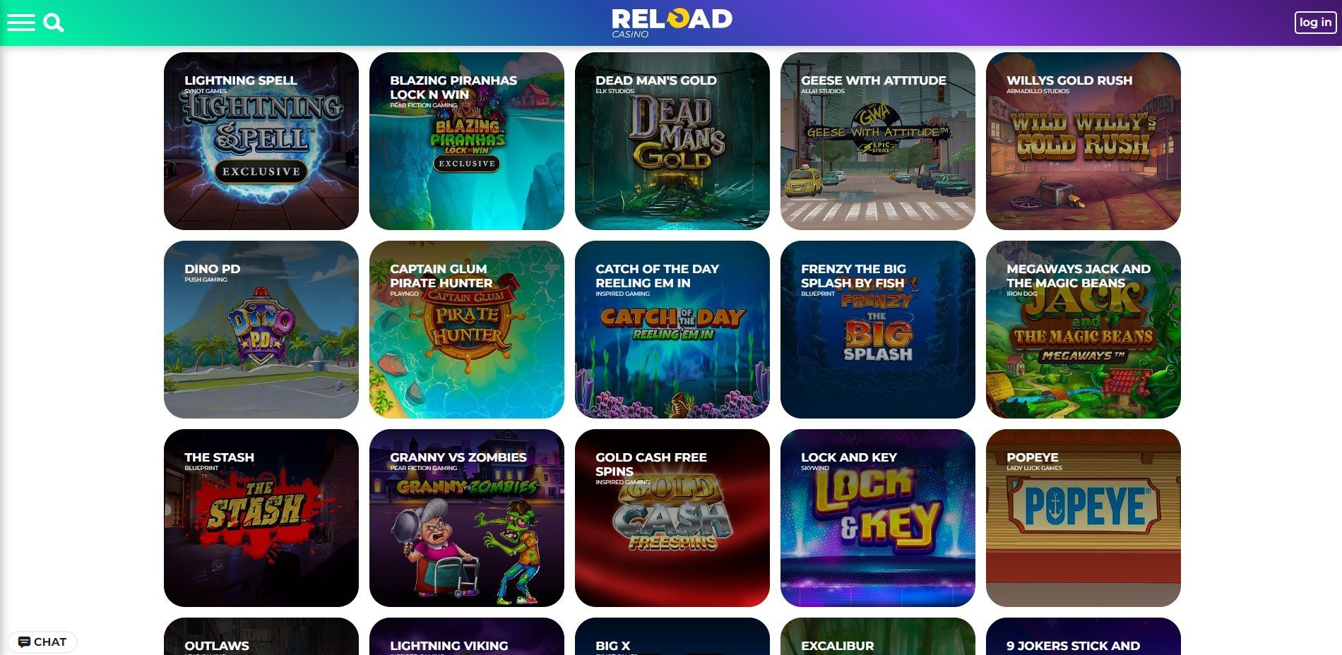 Reload Casino Games