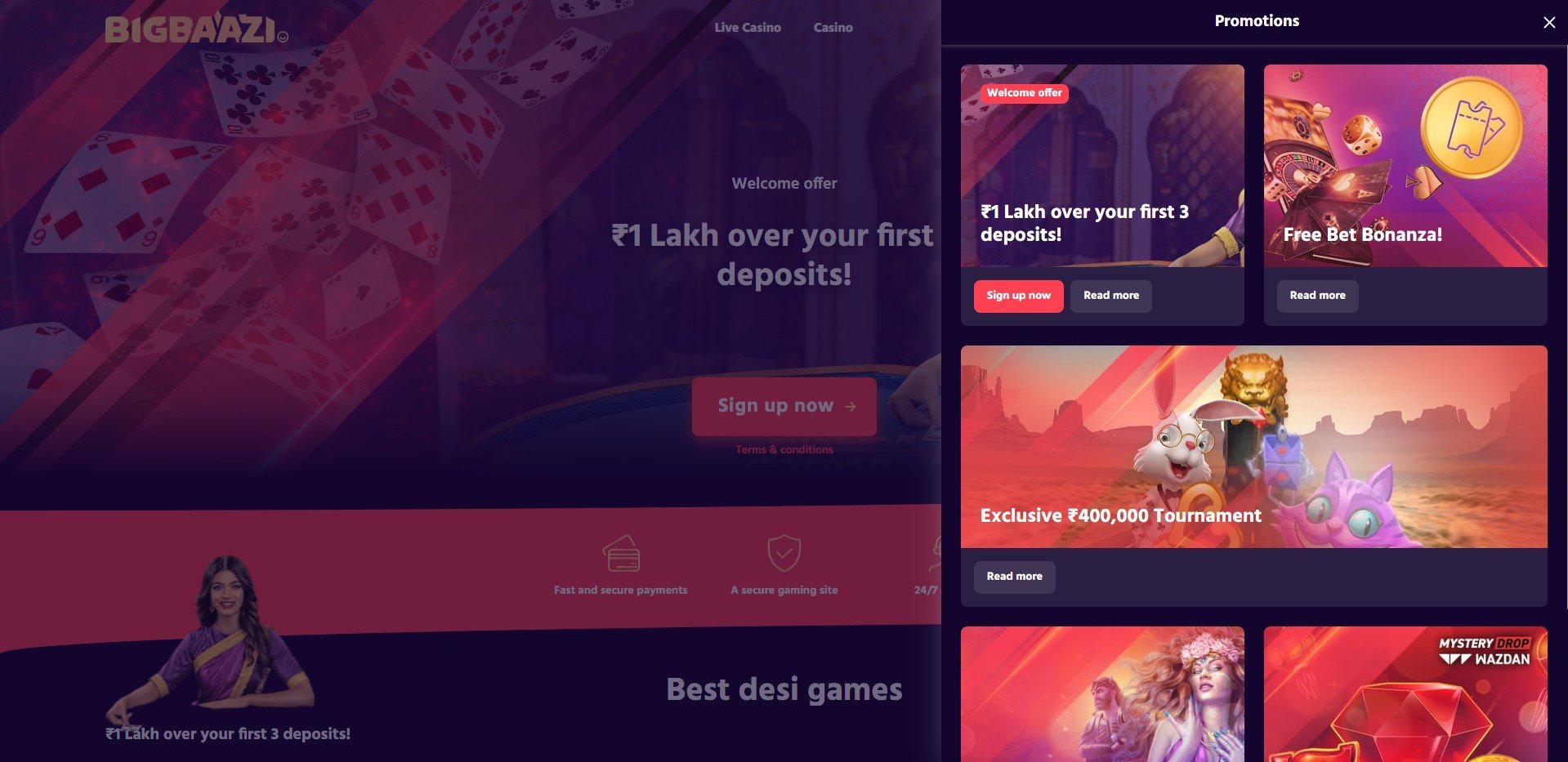 BigBaazi Casino Promotions