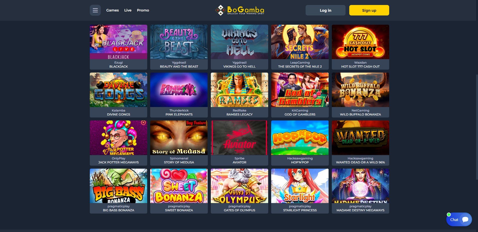 BoGamba Casino Games