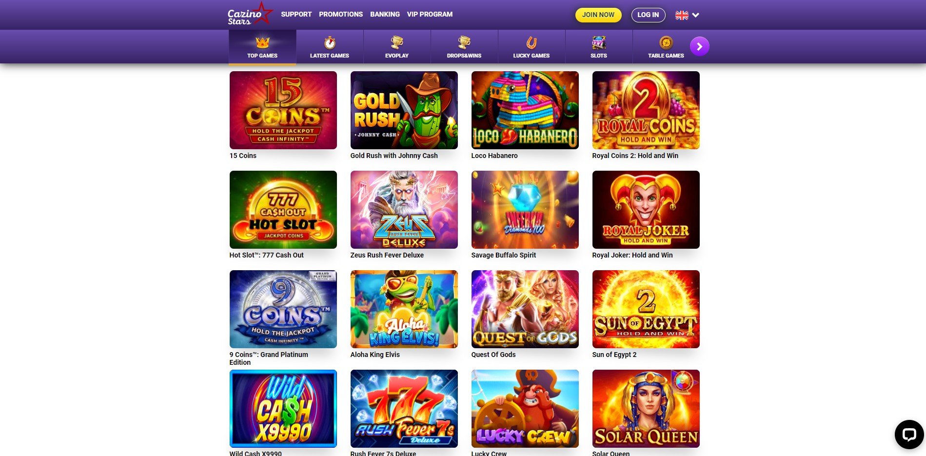 Cazino Stars Casino Games