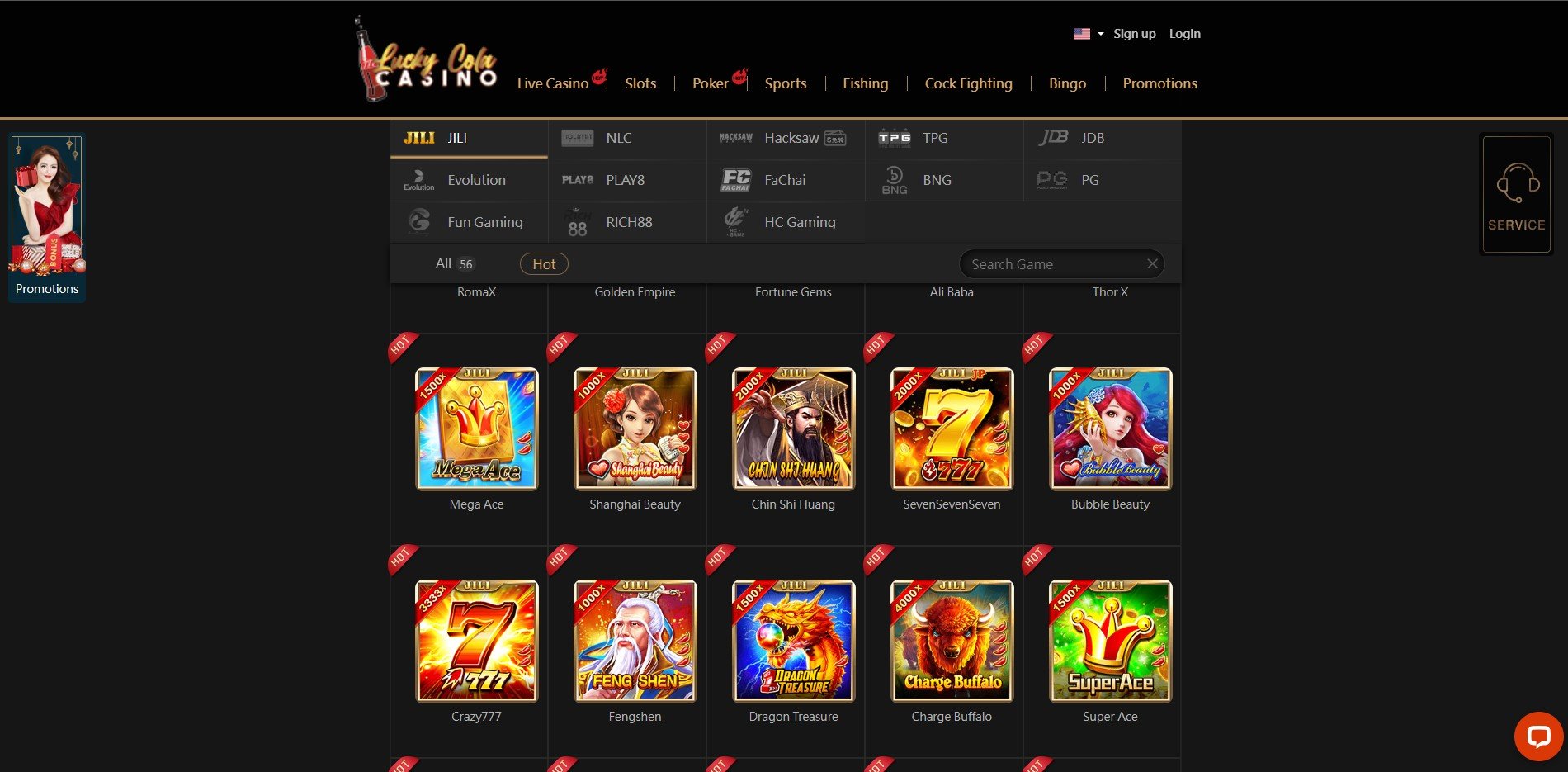 LuckyCola Casino Games
