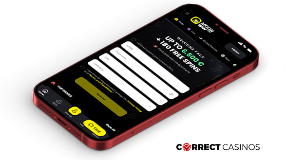 MoonWin Casino Mobile version