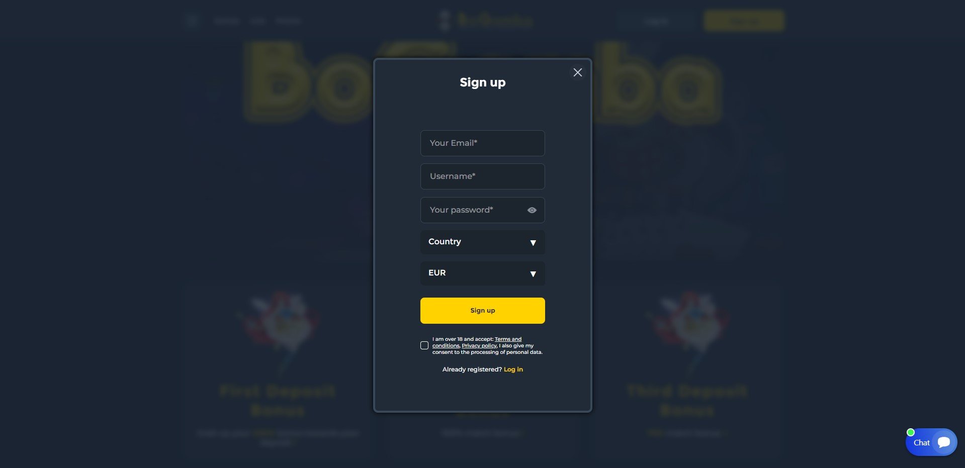 Sign Up at BoGamba Casino