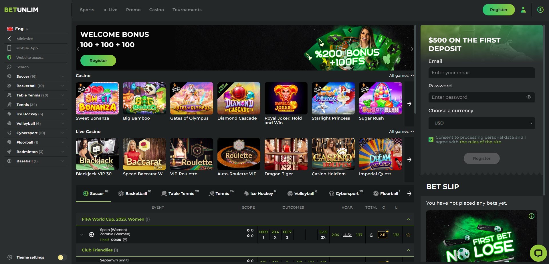BetUnlim 94 Casino Review