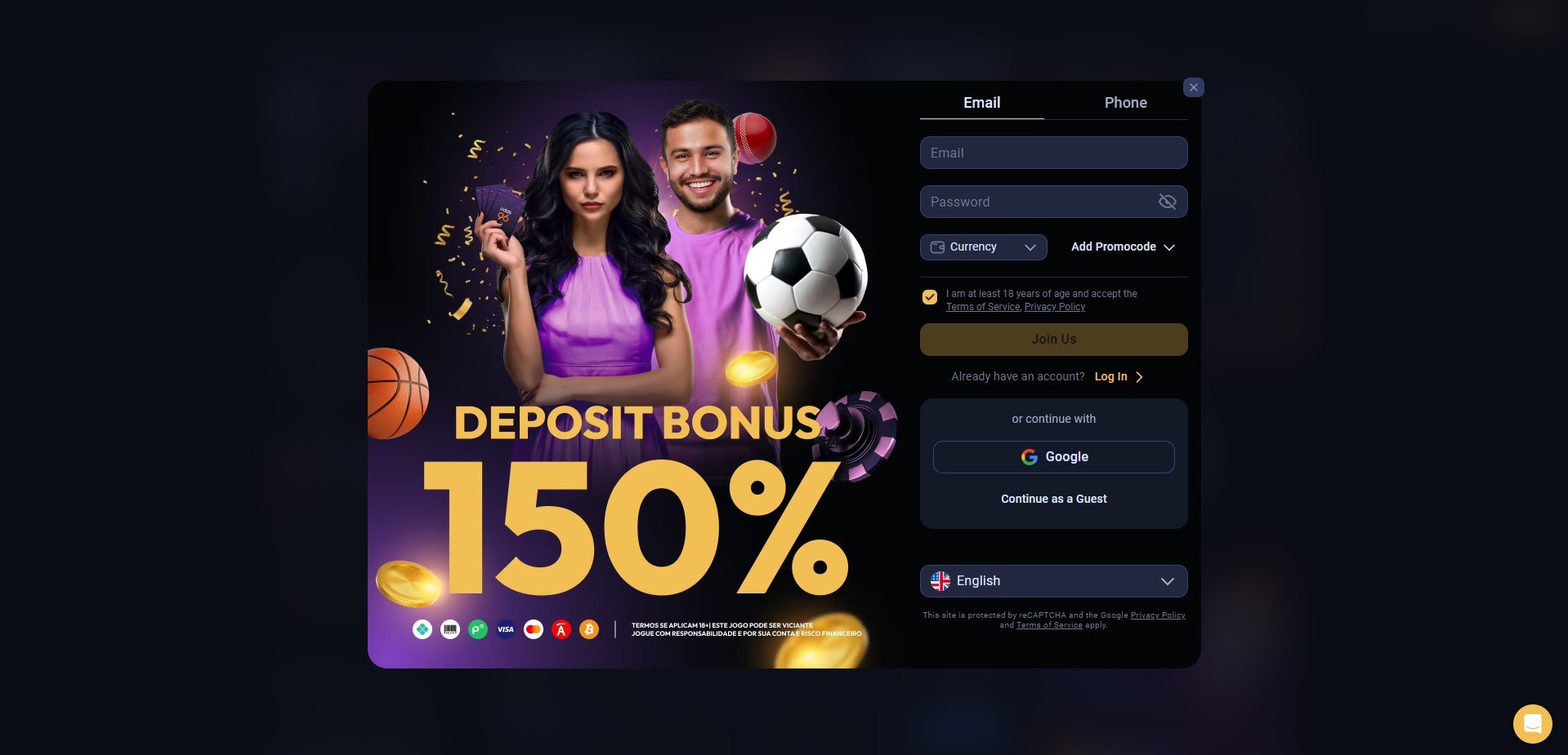 Odds96 Casino Sign Up