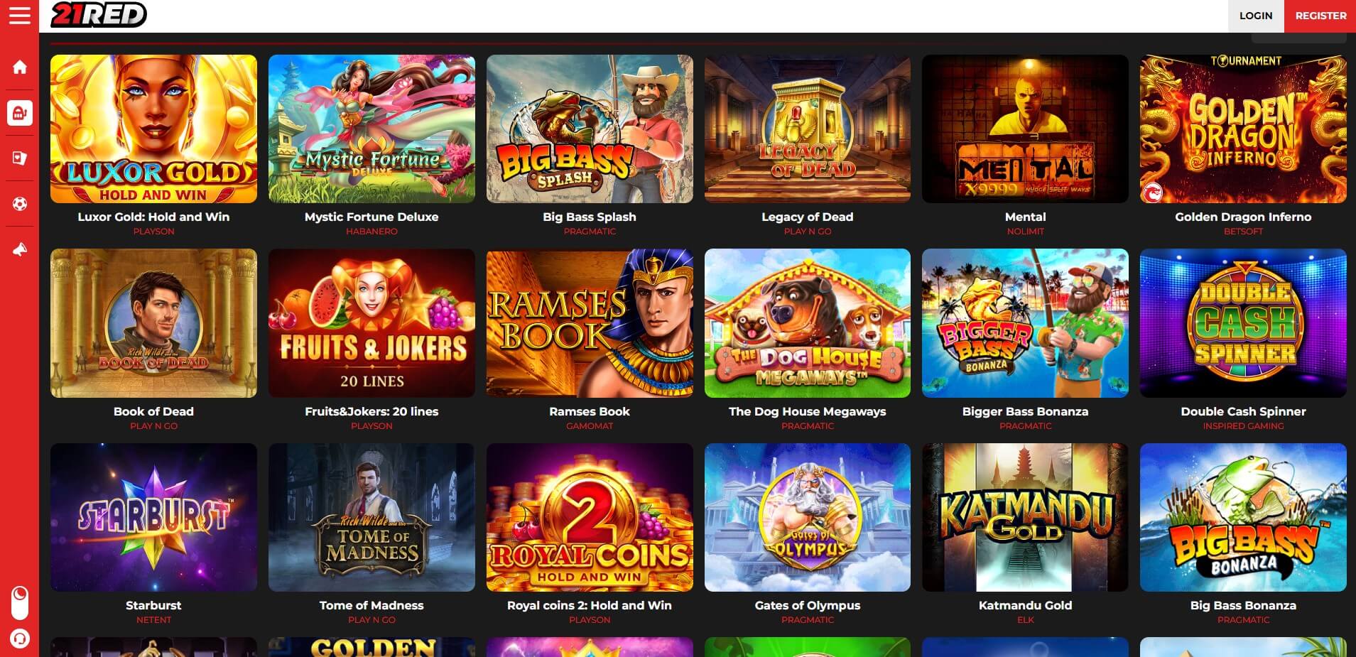 21Red Casino Games