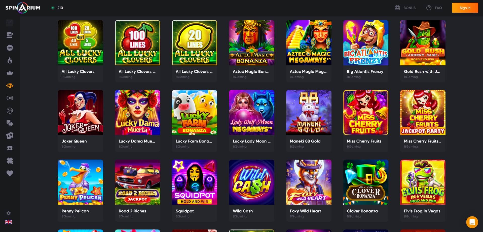 Spinarium Casino Games