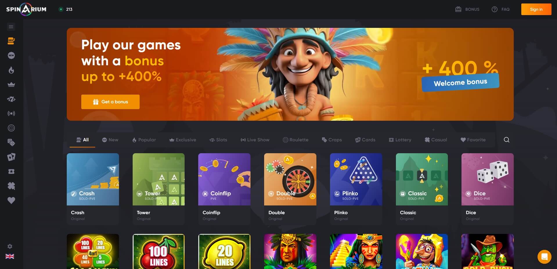 Spinarium Casino Review