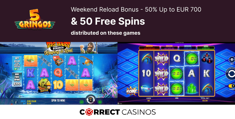 5 Gringos Casino Weekend Reload Bonus