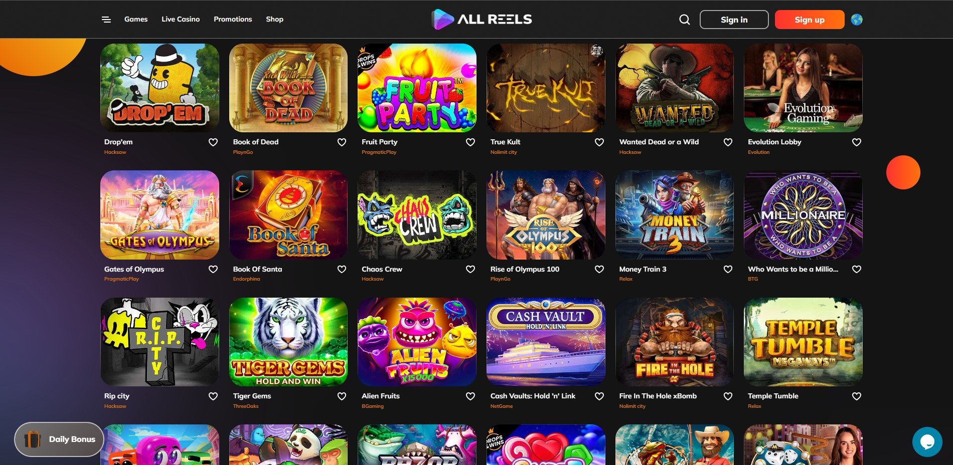 AllReels Casino Games