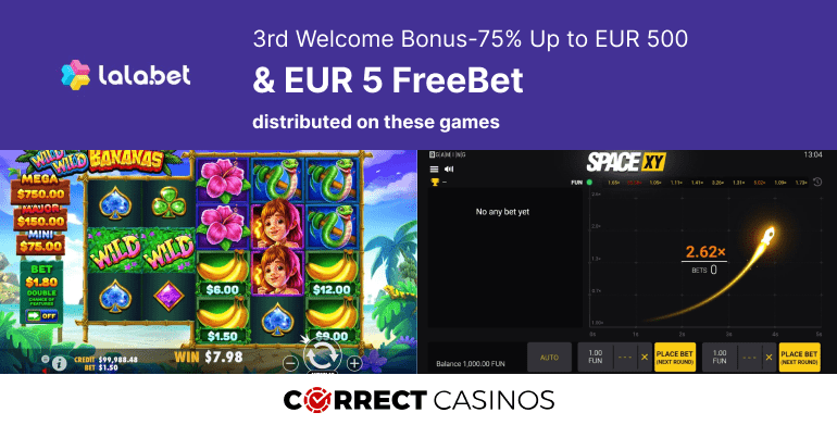 LalaBet Casino 3rd Casino Welcome Bonus Review