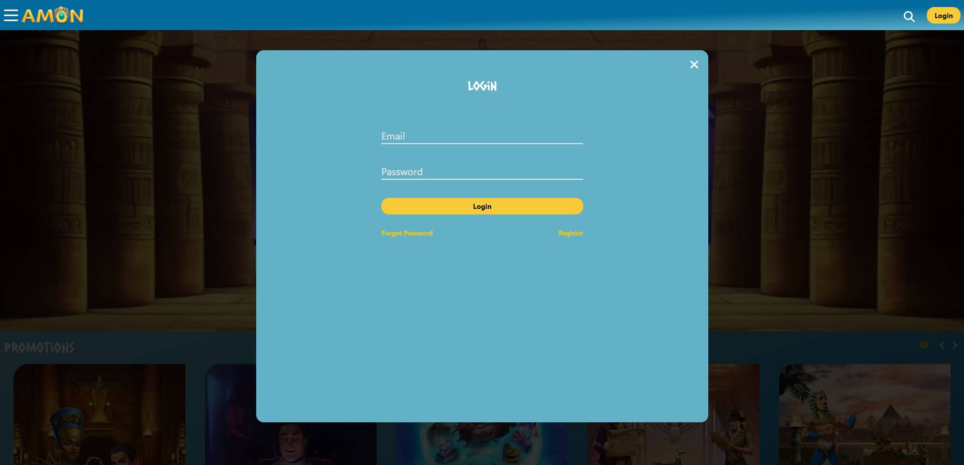 Log In at Amon Casino