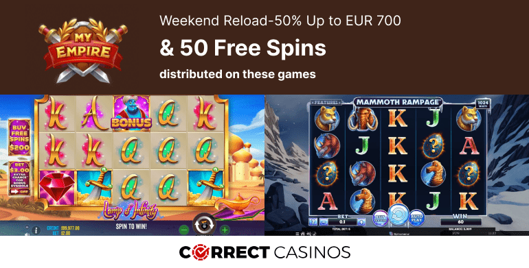 MyEmpire Casino Weekend Reload Bonus Review