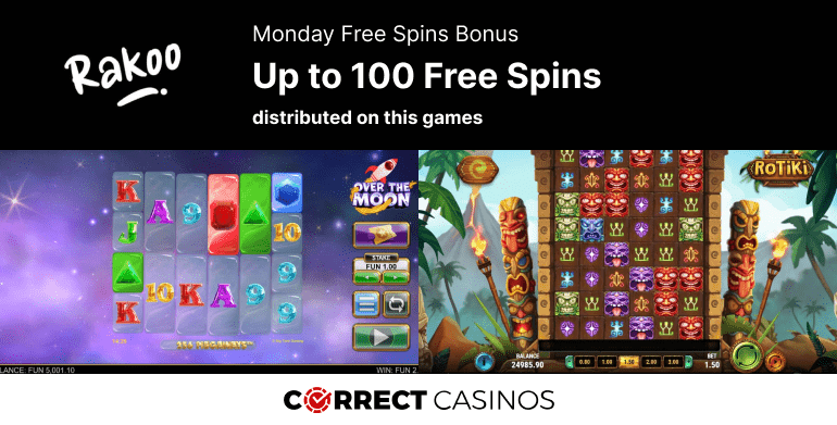 Rakoo Casino Monday Free Spins Bonus