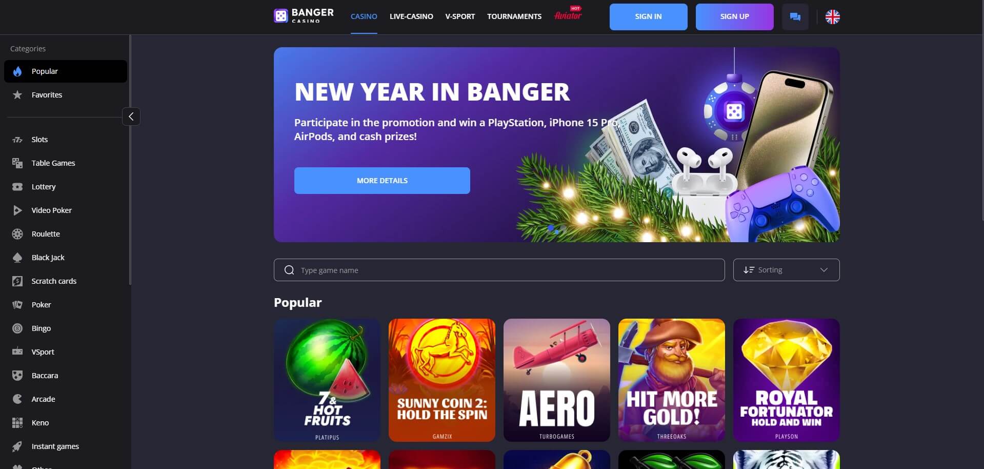 Banger Casino Review