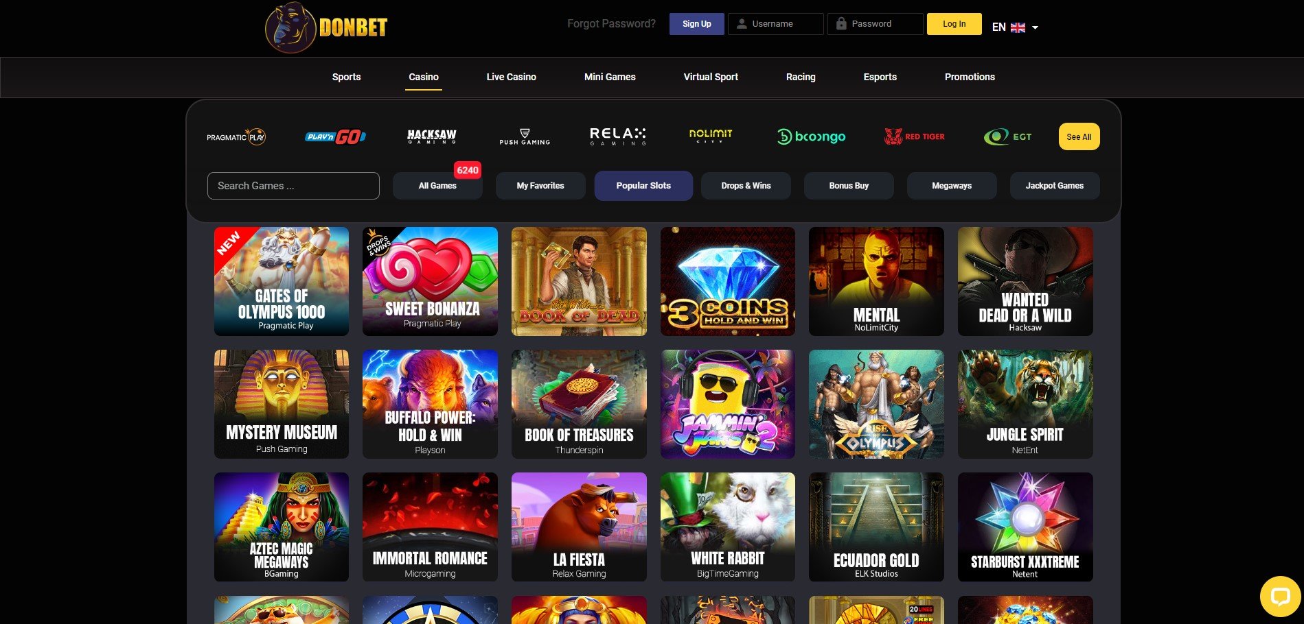 Donbet Casino Games