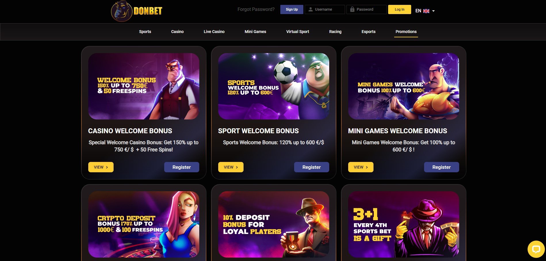 Donbet Caasino Promotions