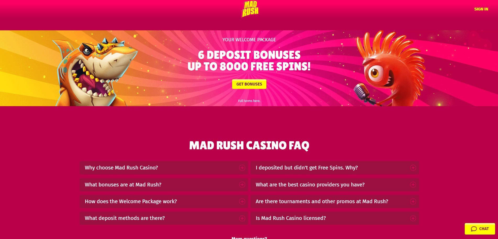 Madrush Casino Promotions