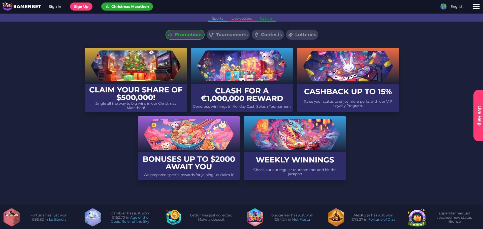 RamenBet Casino Promotions