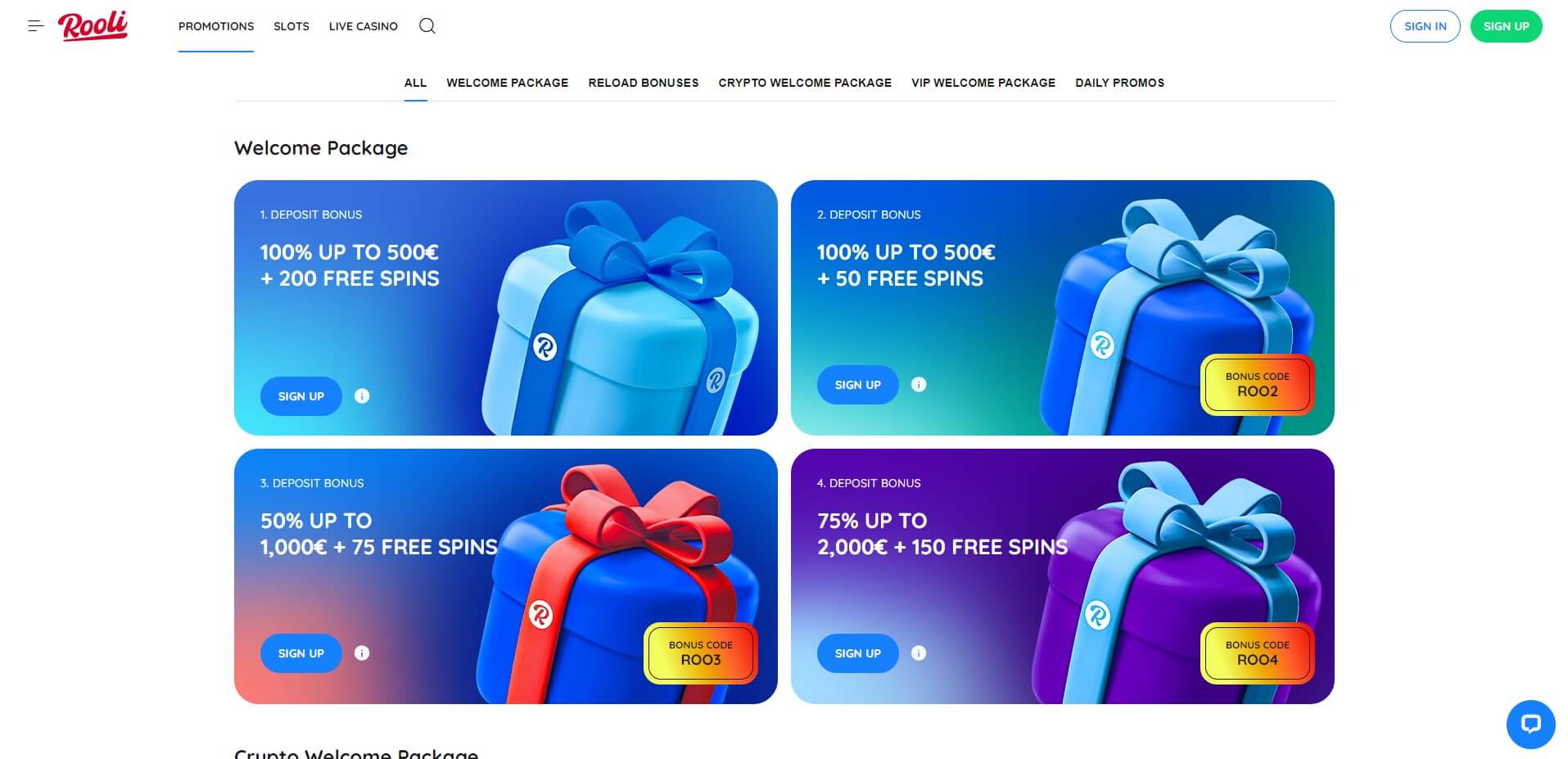 Rooli Casino Promotions
