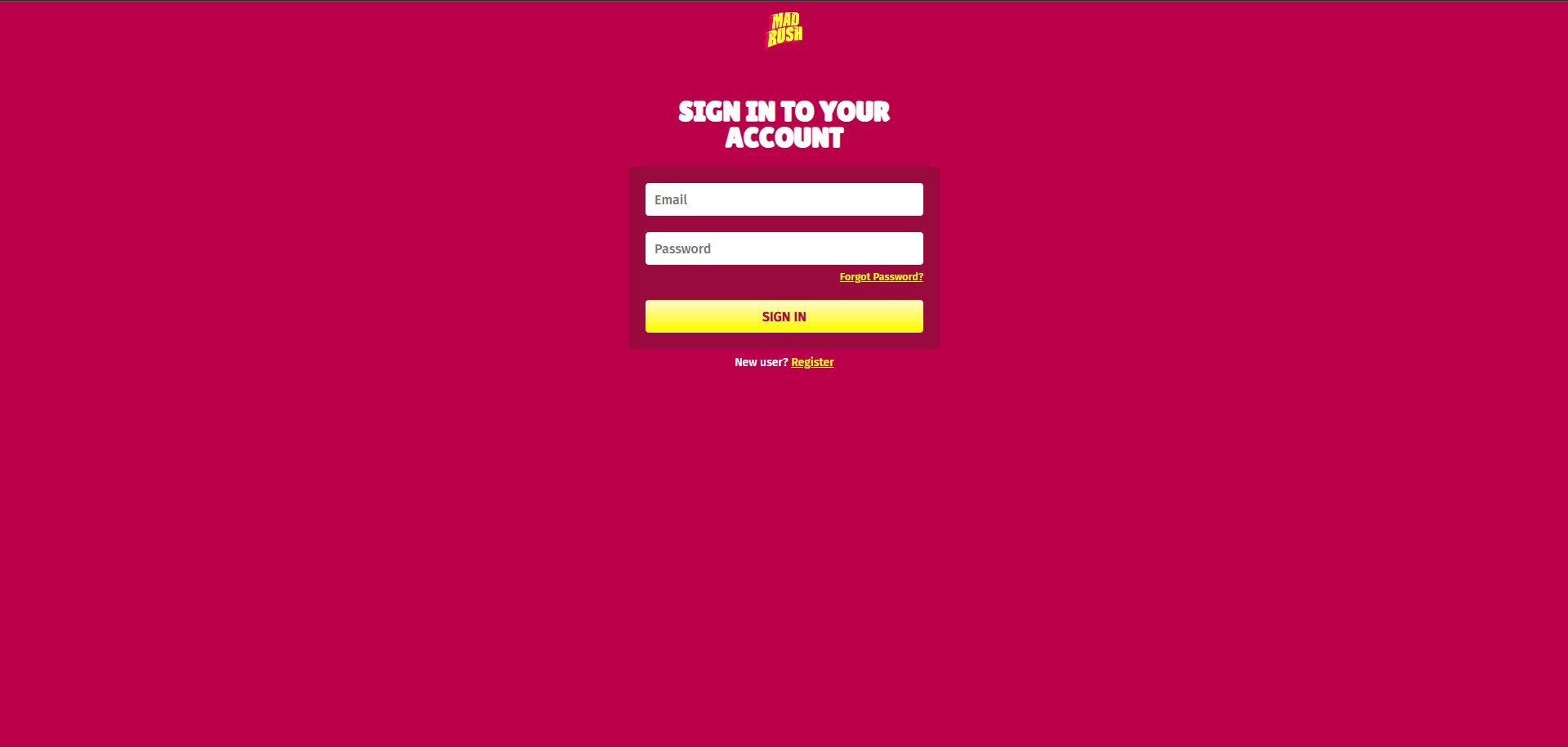 Sign Up at Madrush Casino