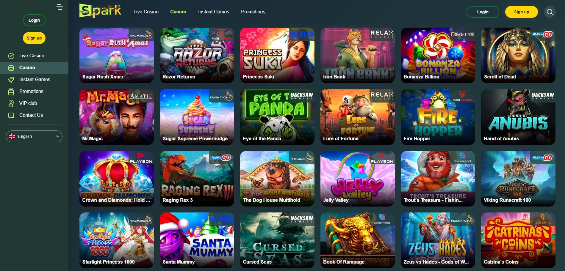 Spark Casino Games