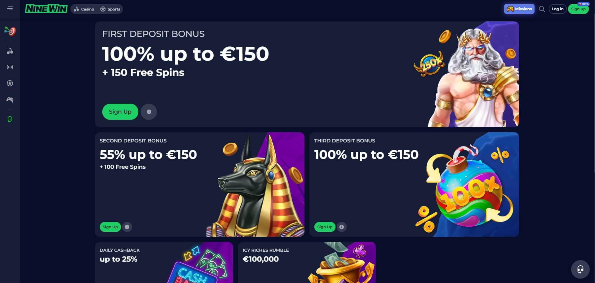NineWin Casino Promotions
