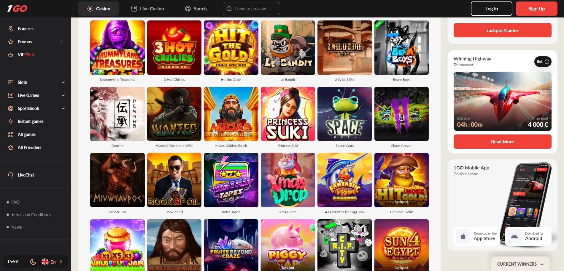1Go Casino Games