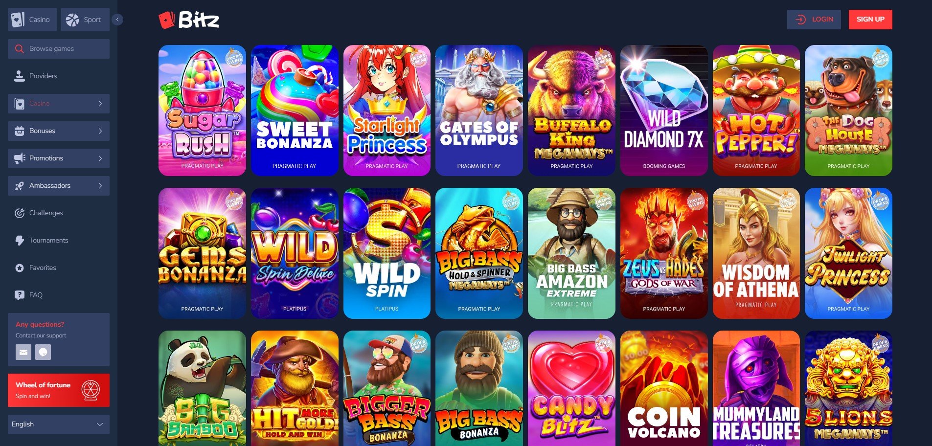 Bitz Casino Games