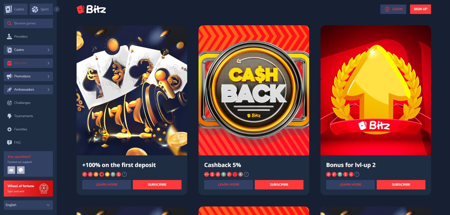 Bitz Casino Promotions