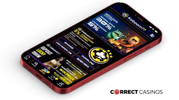 Kaboom77 Casino Mobile Version