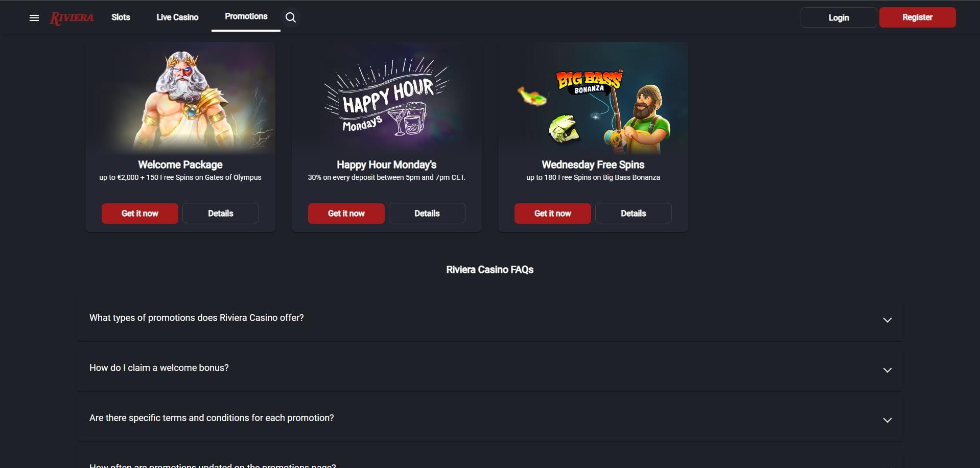 Riviera Casino Promotions